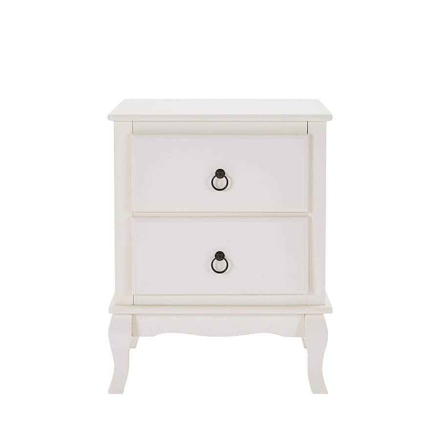 Amelie 2 Drawer Bedside Table - Stone - DUSK