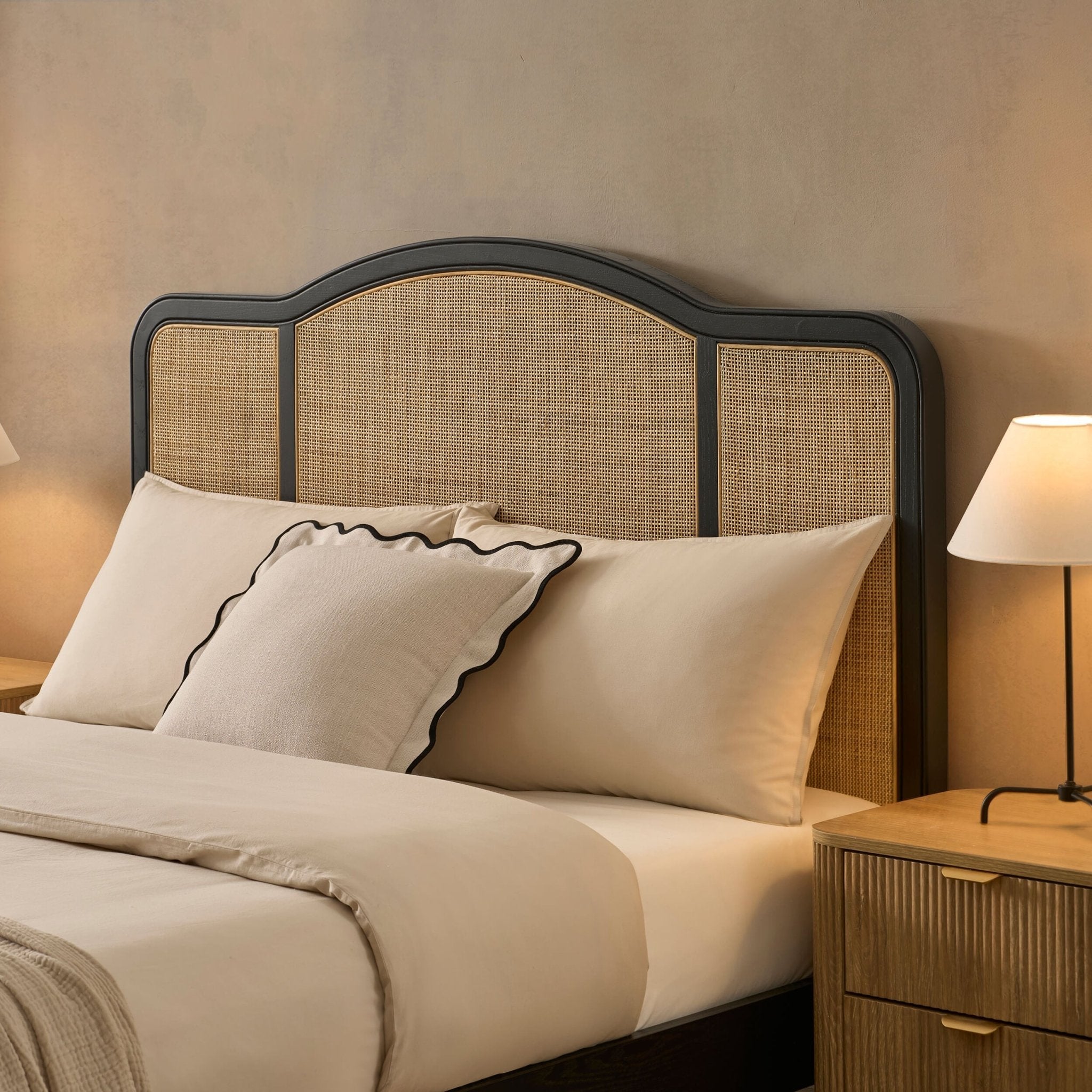 Annecy Rattan Bed Frame - Black - DUSK