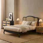 Annecy Rattan Bed Frame - Black - DUSK