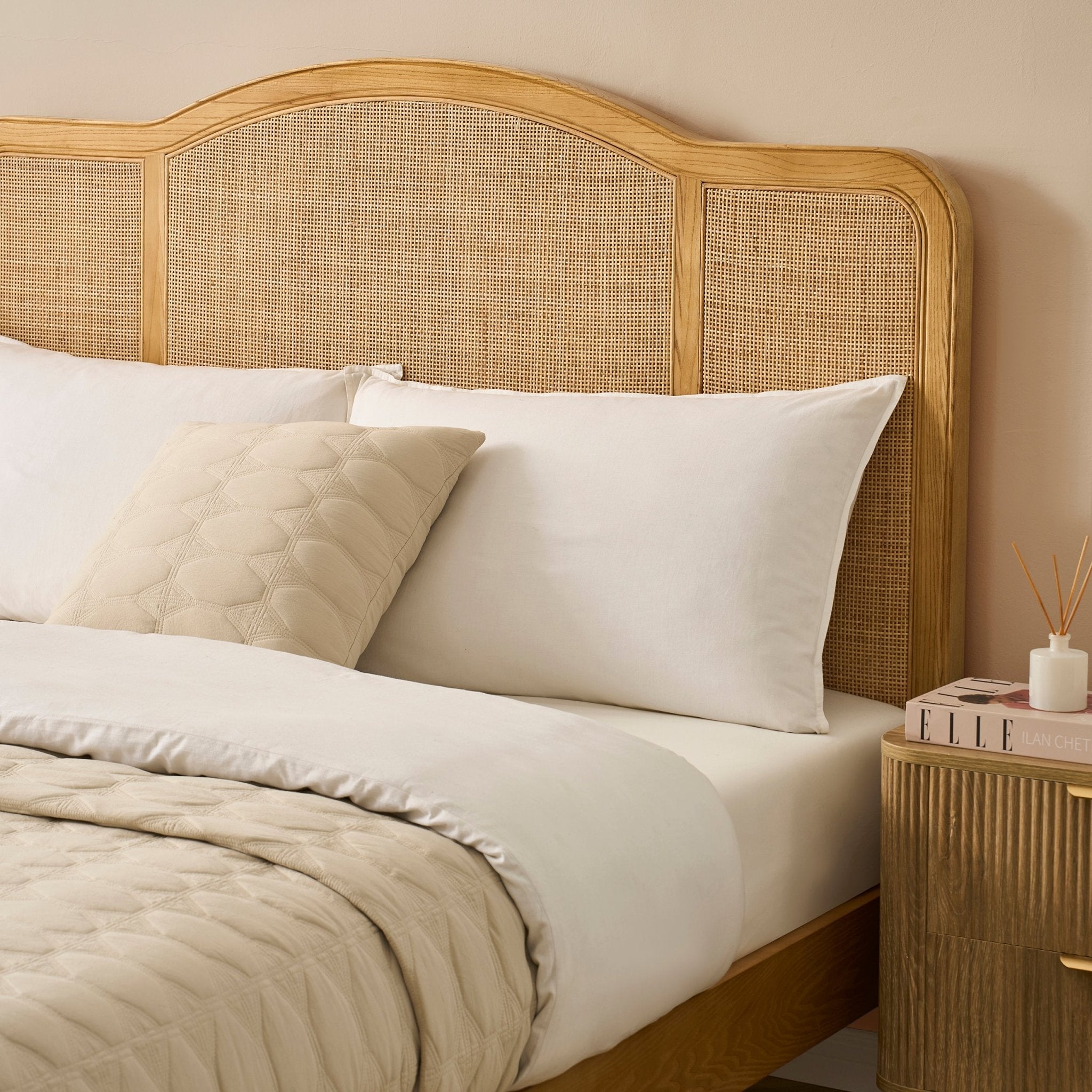 Annecy Rattan Bed Frame - Natural - DUSK