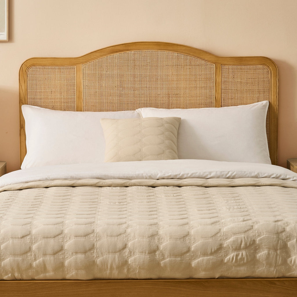 Annecy Rattan Bed Frame - Natural - DUSK