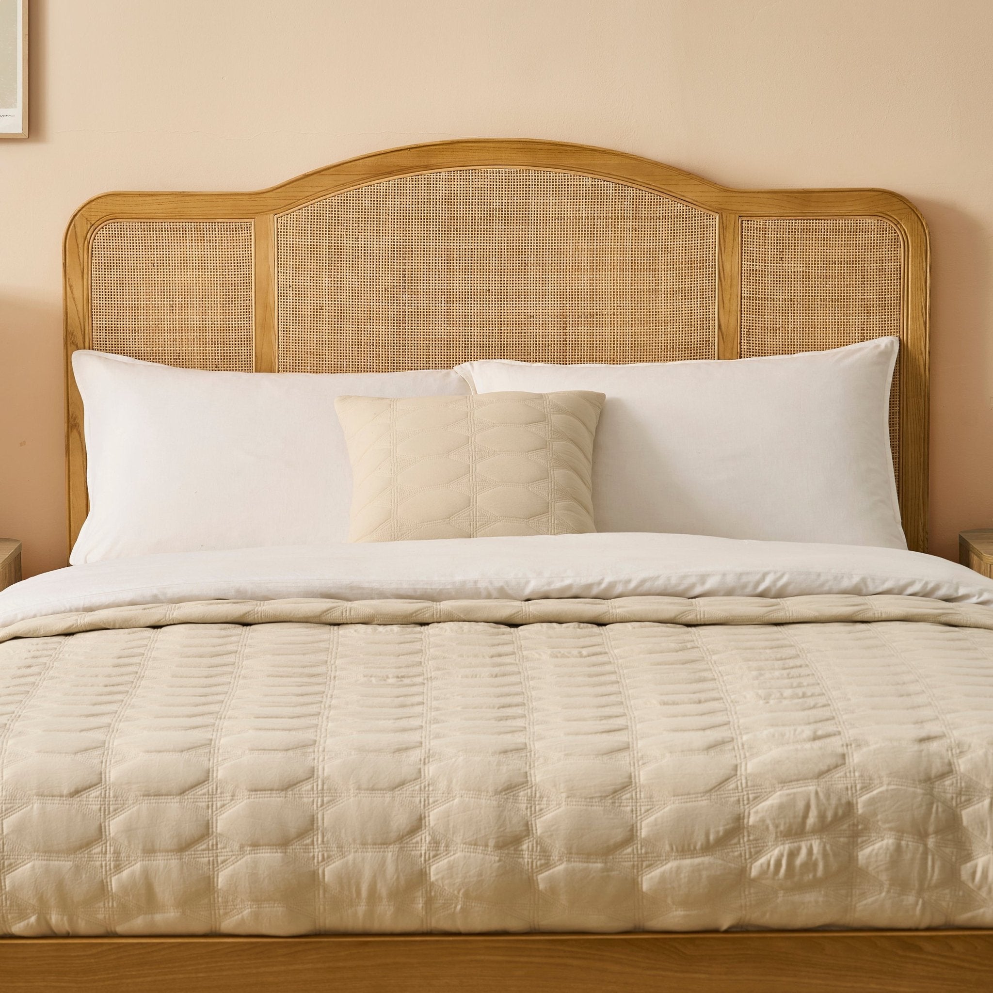Annecy Rattan Bed Frame - Natural - DUSK