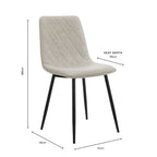 Annie Set Of 2 Dining Chairs - Velvet - Grey - DUSK