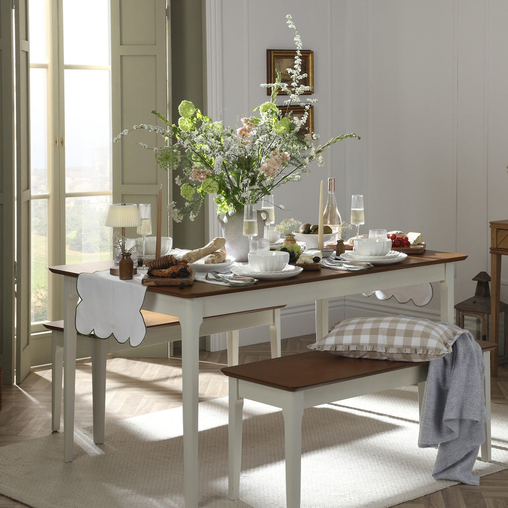 Anya 4 - 6 Seater Pine Wood Table - DUSK