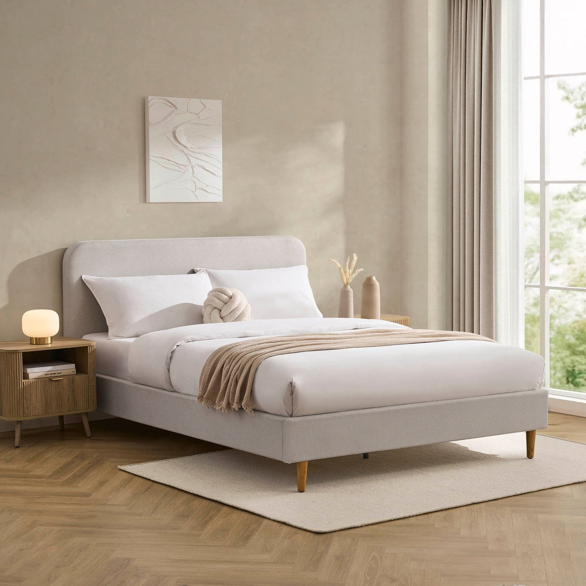 Ascot Bed Frame - Natural Stripe - DUSK