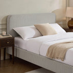 Ascot Bed Frame - Sage Stripe - DUSK
