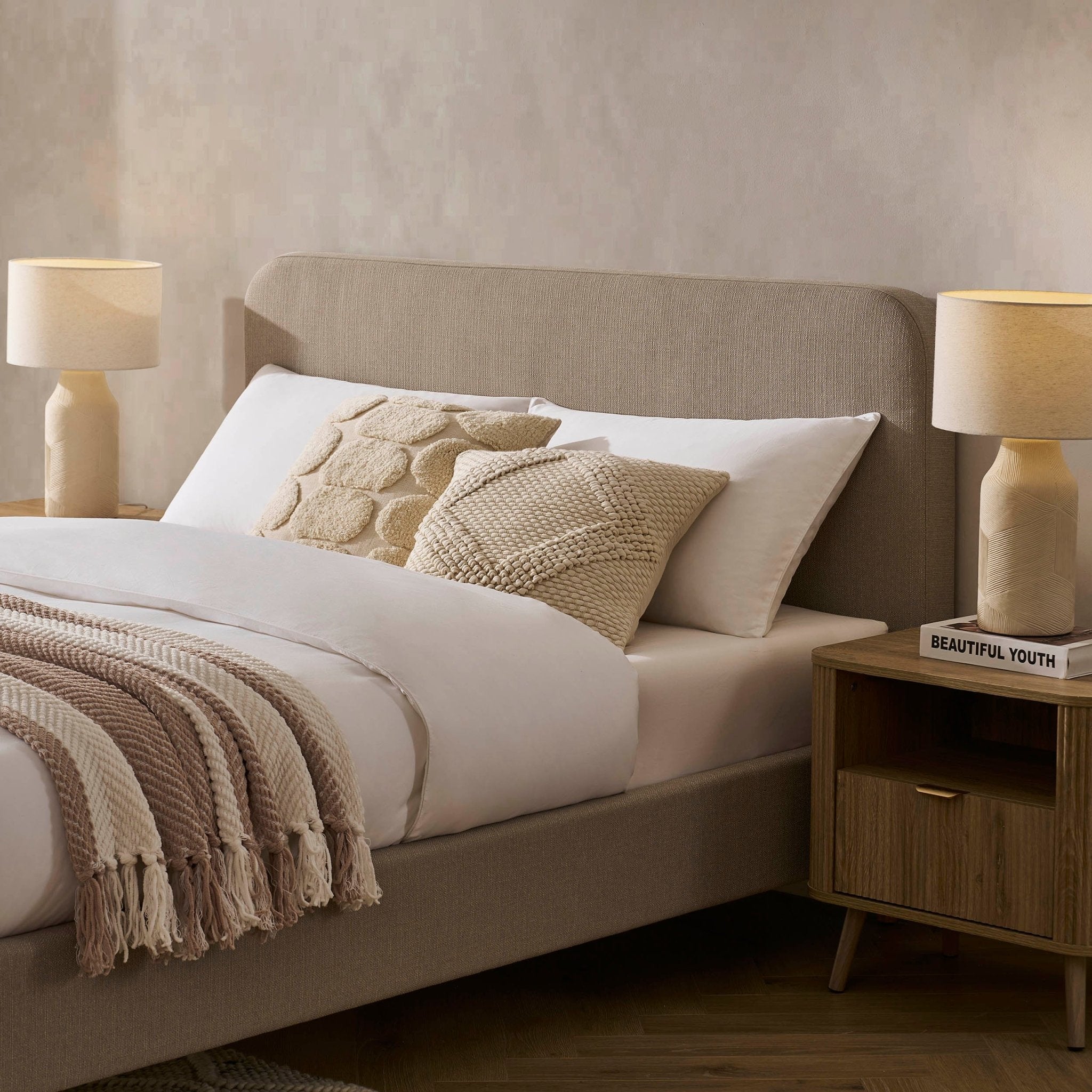 Ascot Bed Frame - Stone Grey - DUSK