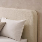 Ascot Bouclé Ottoman Storage Bed - Off White - DUSK