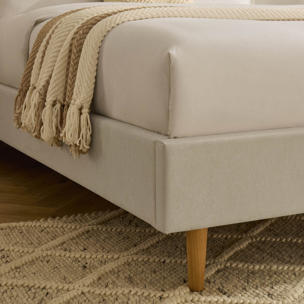 Ascot Henley Bed Frame - Cream Linen - DUSK