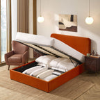 Ascot Ottoman Storage Bed - Bright Orange - DUSK