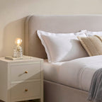 Ascot Ottoman Storage Bed - Chenille Light Grey - DUSK
