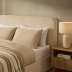 Ascot Ottoman Storage Bed - Cream Linen - DUSK