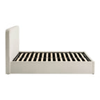 Ascot Ottoman Storage Bed - Cream Linen - DUSK