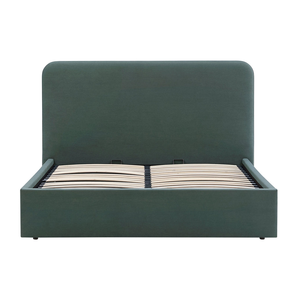 Ascot Ottoman Storage Bed - Green - DUSK