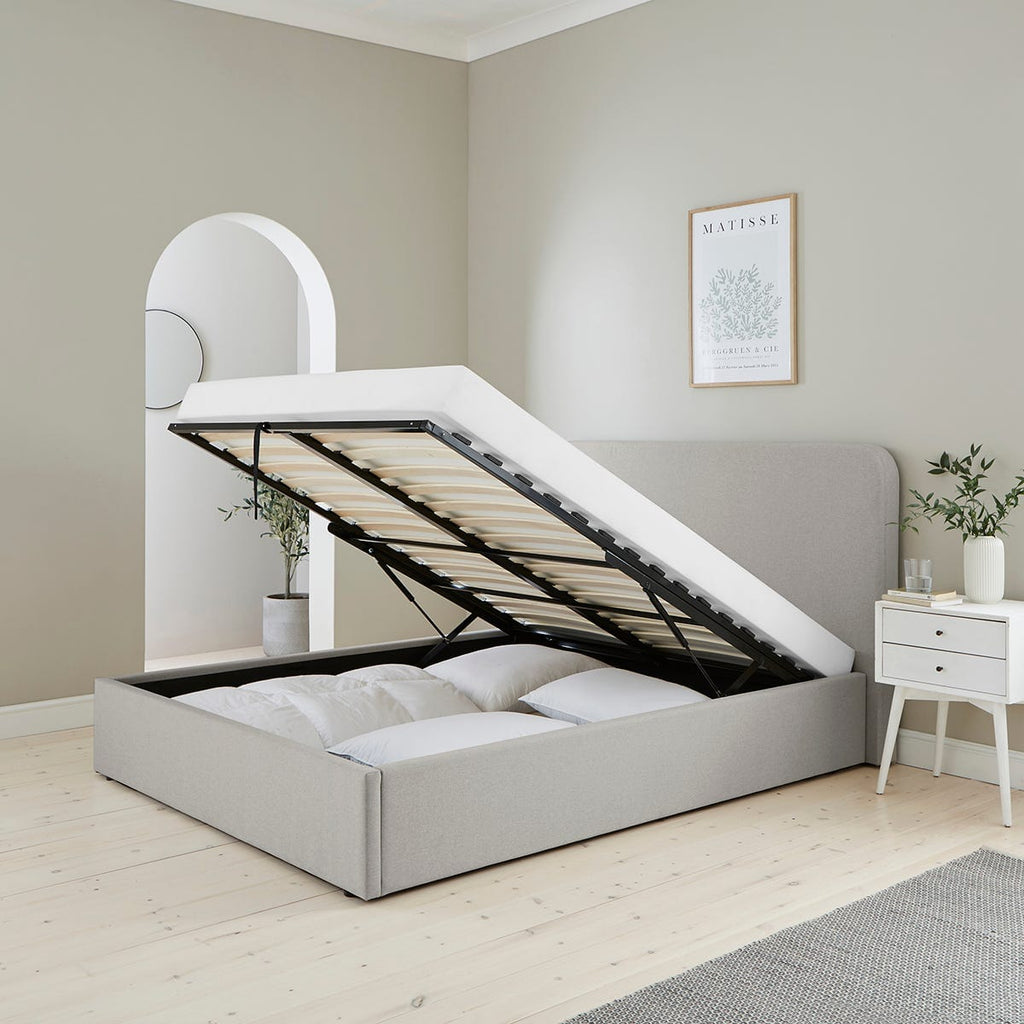 Ascot Ottoman Storage Bed - Grey - DUSK