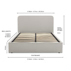 Ascot Ottoman Storage Bed - Grey - DUSK