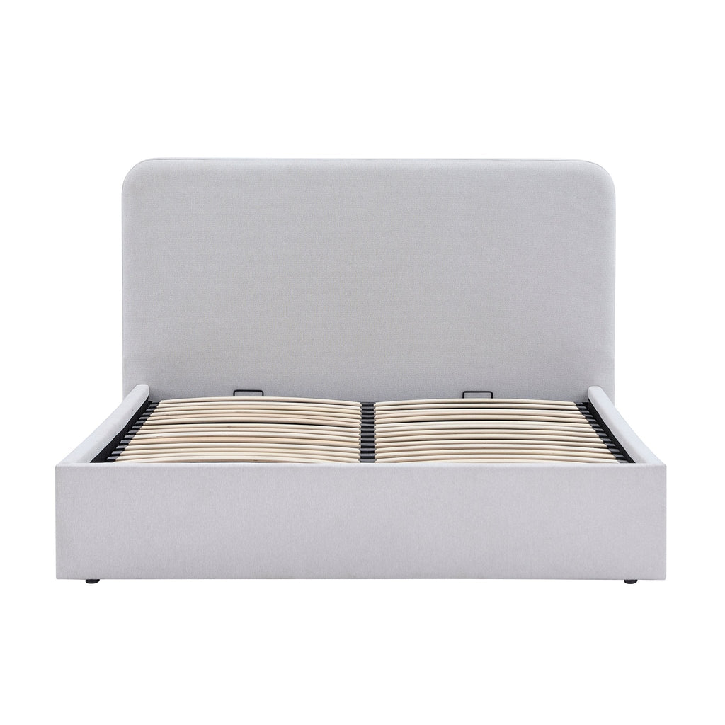 Ascot Ottoman Storage Bed - Natural Stripe - DUSK