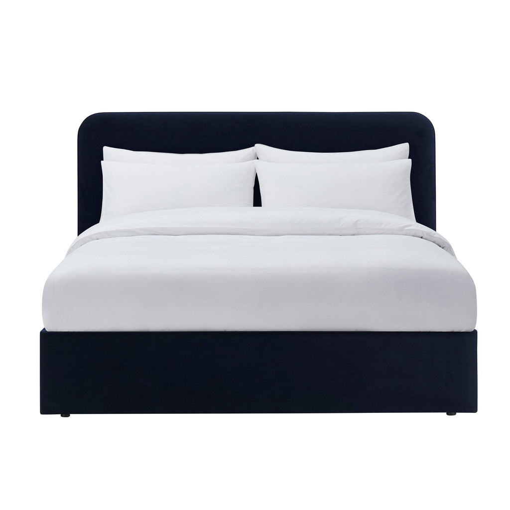 Ascot Ottoman Storage Bed - Navy - DUSK