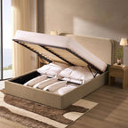 Ascot Ottoman Storage Bed - Oatmeal - DUSK