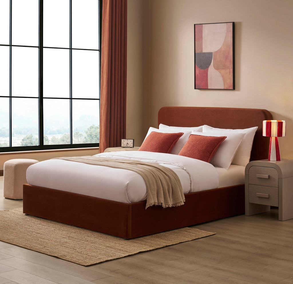 Ascot Ottoman Storage Bed - Terracotta - DUSK