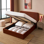 Ascot Ottoman Storage Bed - Terracotta - DUSK