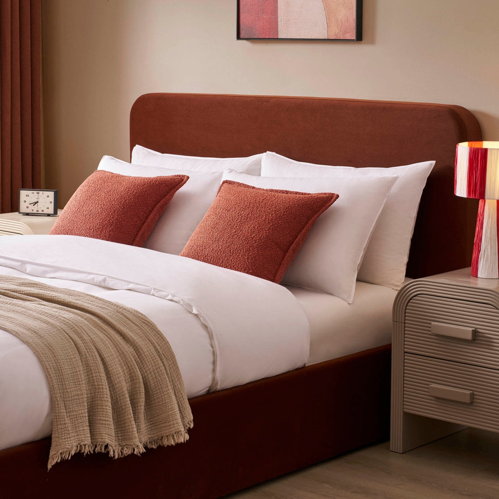 Ascot Ottoman Storage Bed - Terracotta - DUSK