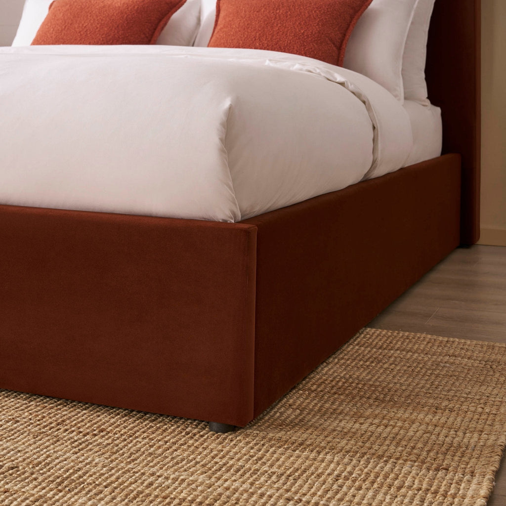 Ascot Ottoman Storage Bed - Terracotta - DUSK