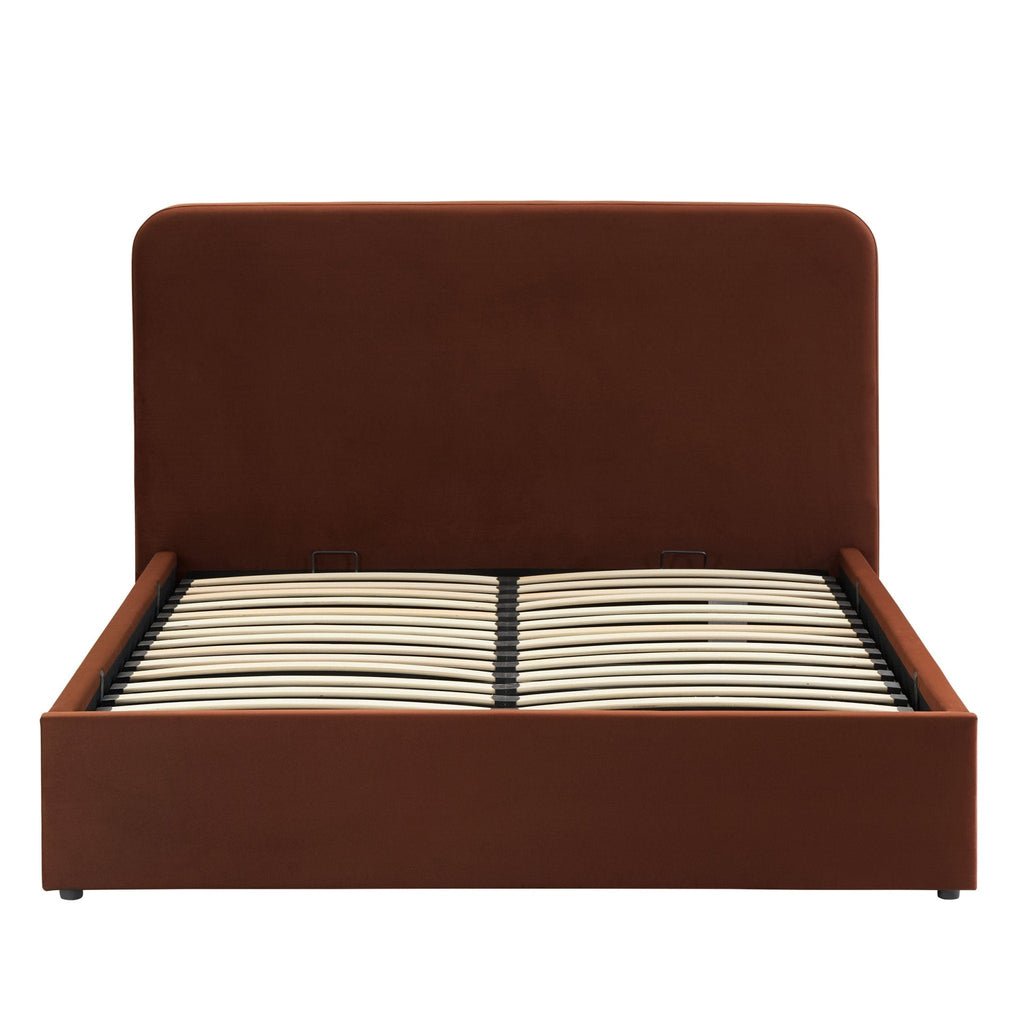 Ascot Ottoman Storage Bed - Terracotta - DUSK