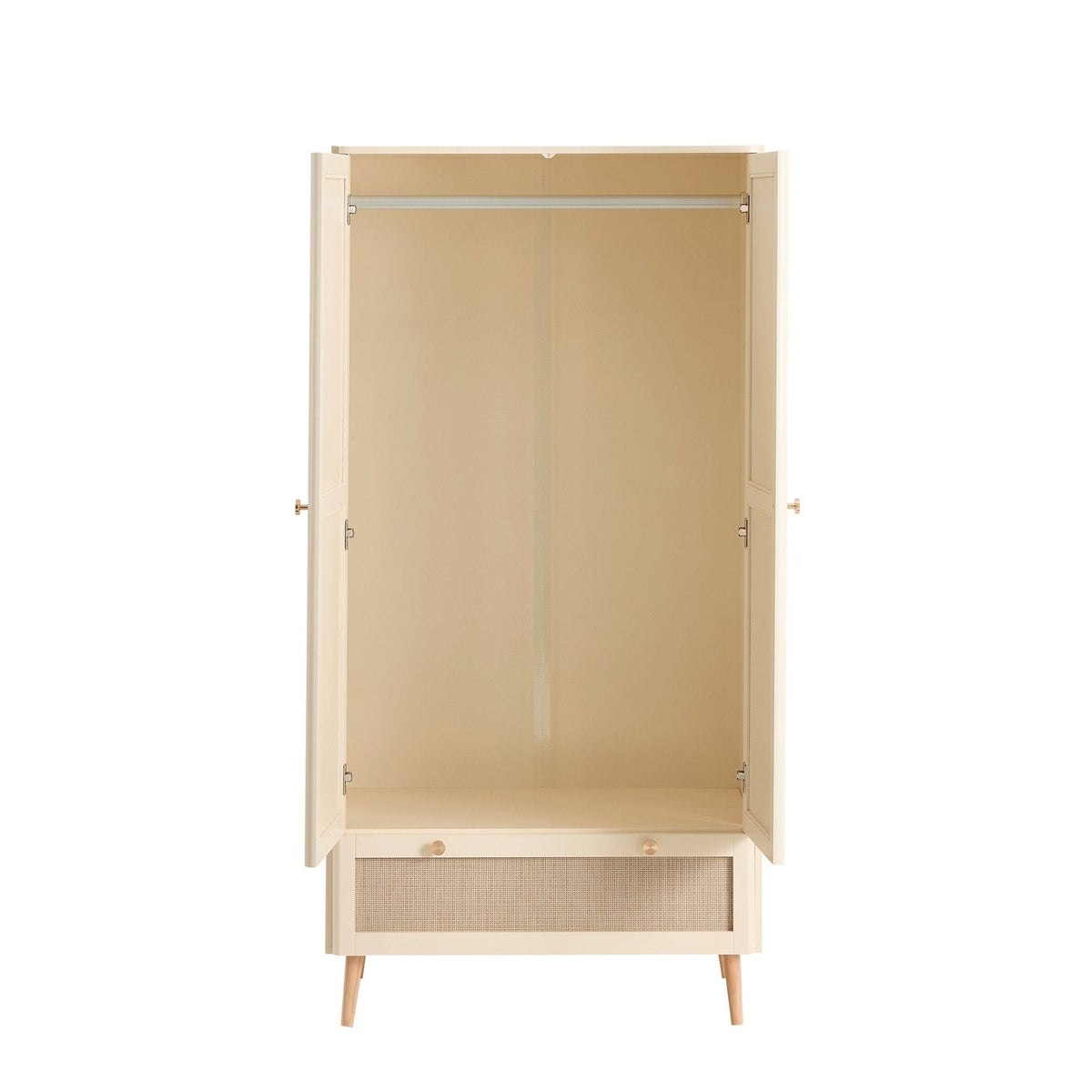 Aurelia 2 Door Wardrobe with Drawer - Vintage Cream - DUSK
