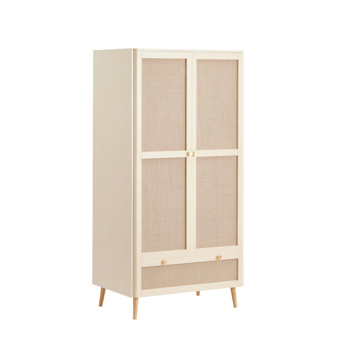 Aurelia 2 Door Wardrobe with Drawer - Vintage Cream - DUSK