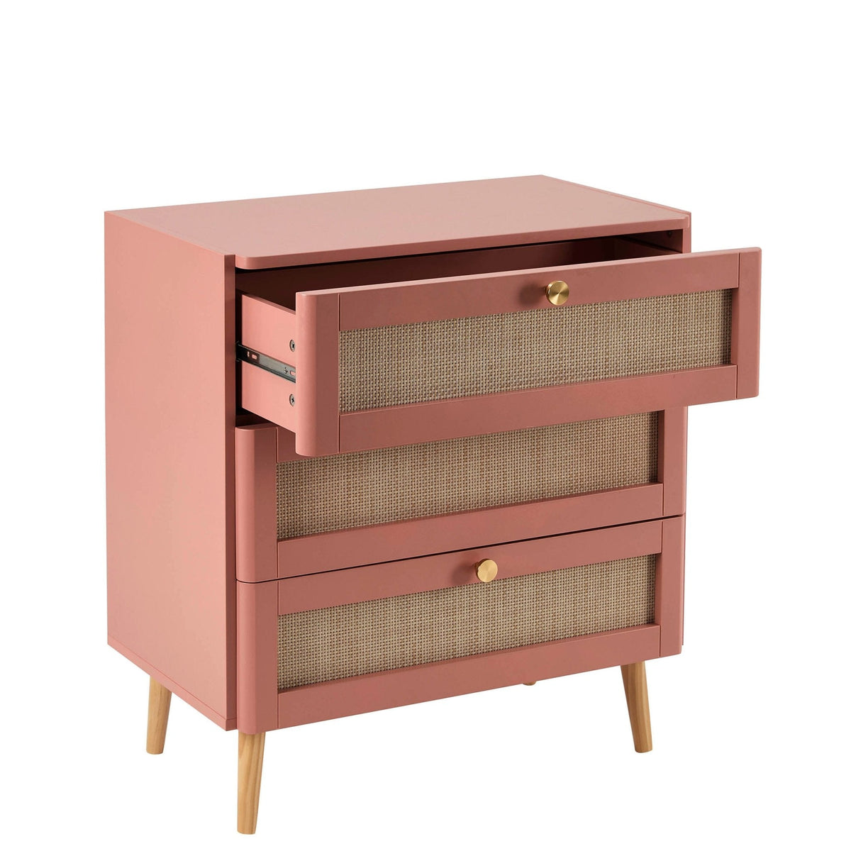 Aurelia 3 Drawer Chest - Apricot - DUSK