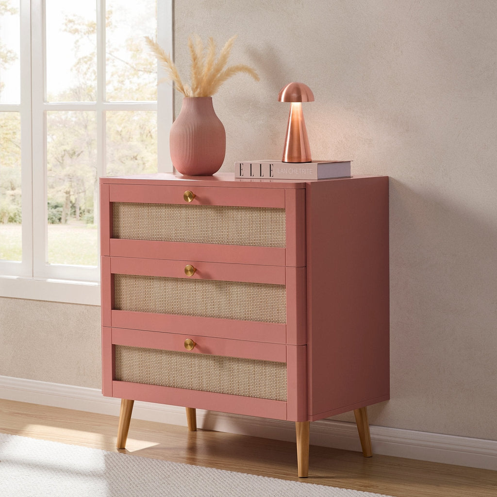 Aurelia 3 Drawer Chest - Apricot - DUSK