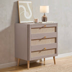 Aurelia 3 Drawer Chest - Taupe - DUSK