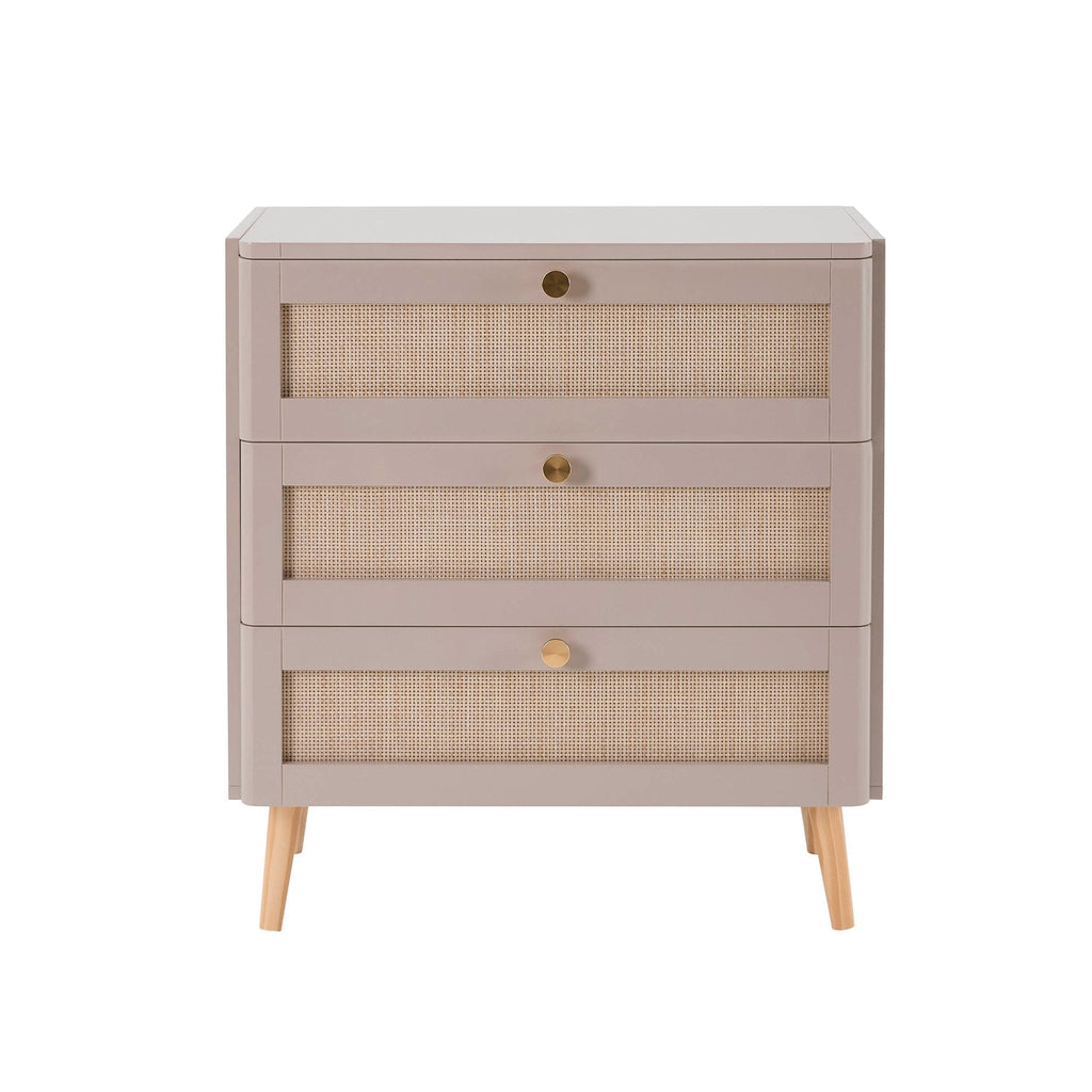 Aurelia 3 Drawer Chest - Taupe - DUSK