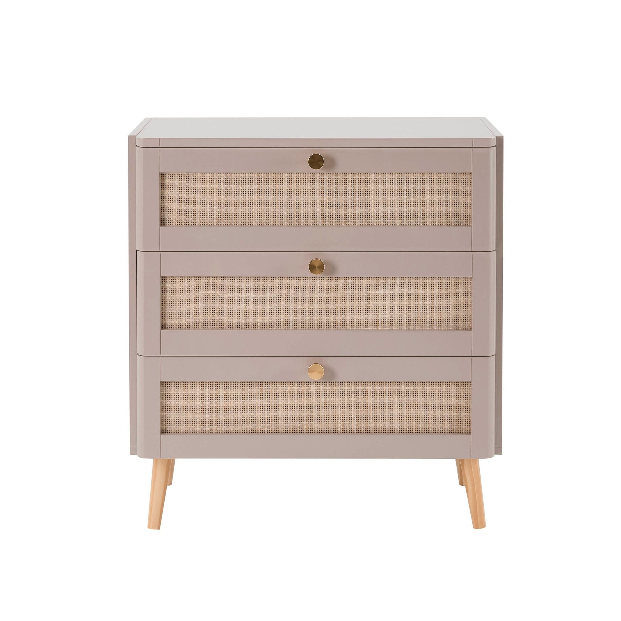 Aurelia 3 Drawer Chest - Taupe - DUSK