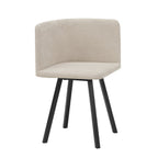 Ava Space Saver 4 Seater Dining Table and Chairs - Black/Sand - DUSK
