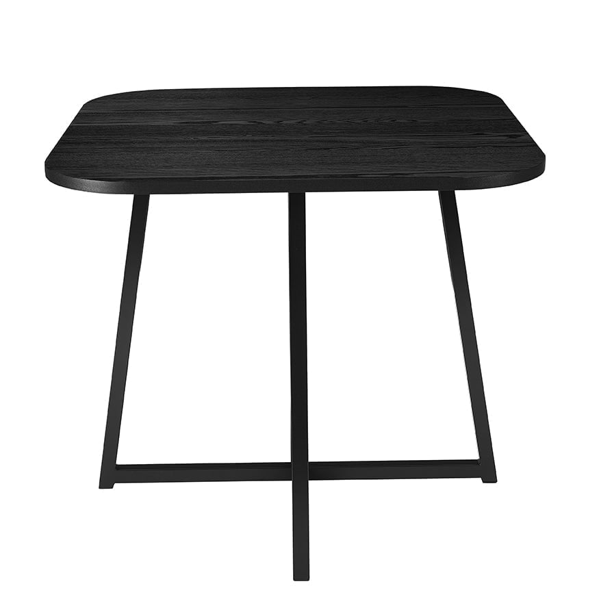 Ava Space Saver 4 Seater Dining Table and Chairs - Black/Sand - DUSK
