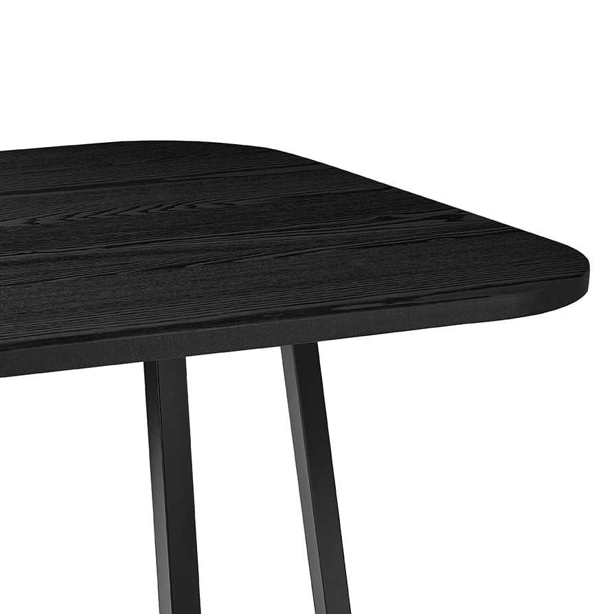 Ava Space Saver 4 Seater Dining Table and Chairs - Black/Sand - DUSK