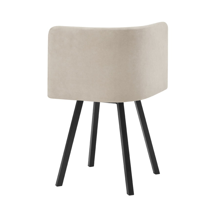 Ava Space Saver 4 Seater Dining Table and Chairs - Black/Sand - DUSK