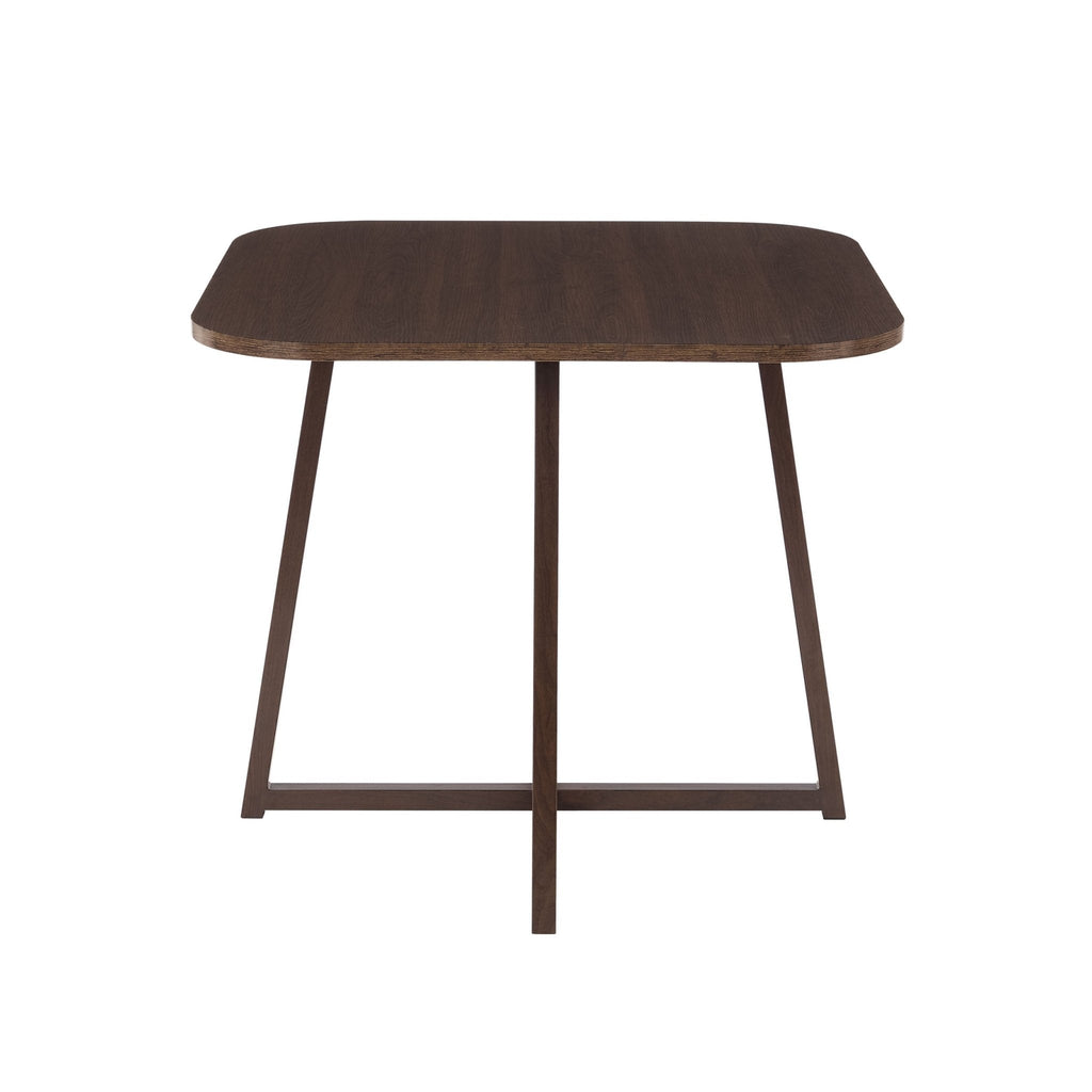 Ava Space Saver 4 Seater Dining Table and Chairs - Walnut/Stone - DUSK