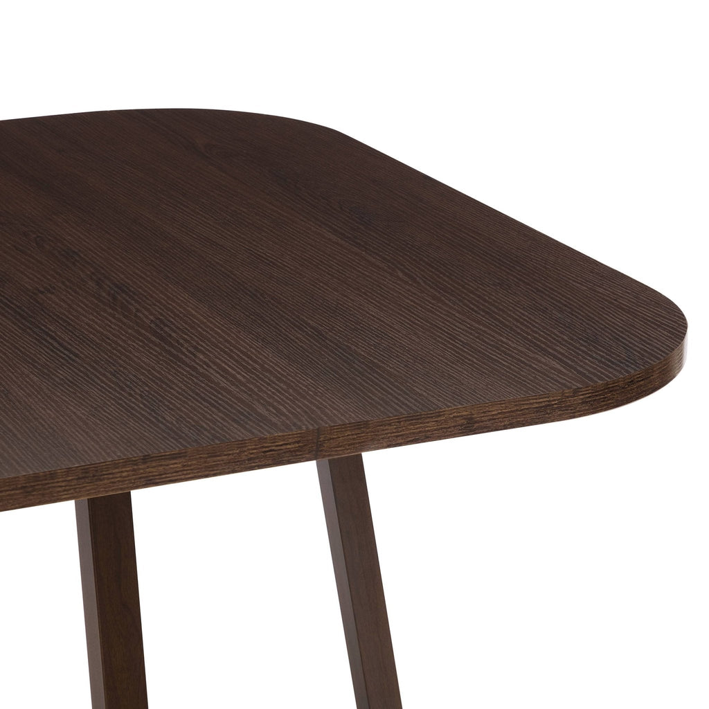 Ava Space Saver 4 Seater Dining Table and Chairs - Walnut/Stone - DUSK