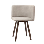 Ava Space Saver 4 Seater Dining Table and Chairs - Walnut/Stone - DUSK