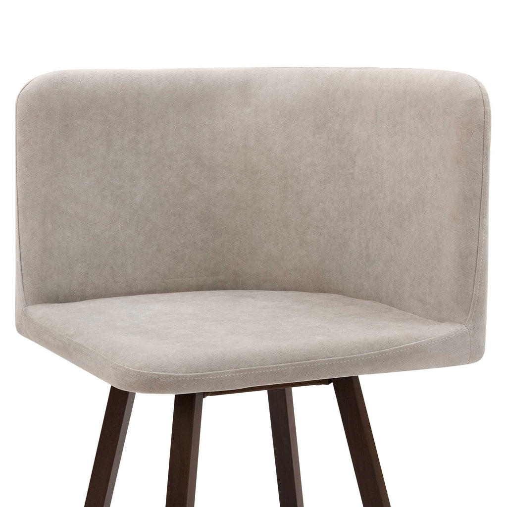 Ava Space Saver 4 Seater Dining Table and Chairs - Walnut/Stone - DUSK