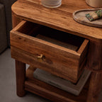 Avery Acacia Wood 1 Drawer Nightstand - Natural - DUSK