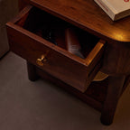 Avery Acacia Wood 1 Drawer Nightstand - Walnut - DUSK