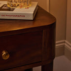 Avery Acacia Wood 1 Drawer Nightstand - Walnut - DUSK