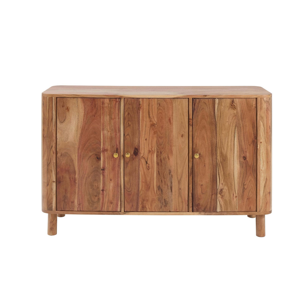 Avery Acacia Wood 3 Door Sideboard - Natural - DUSK