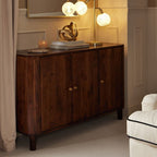 Avery Acacia Wood 3 Door Sideboard - Walnut - DUSK