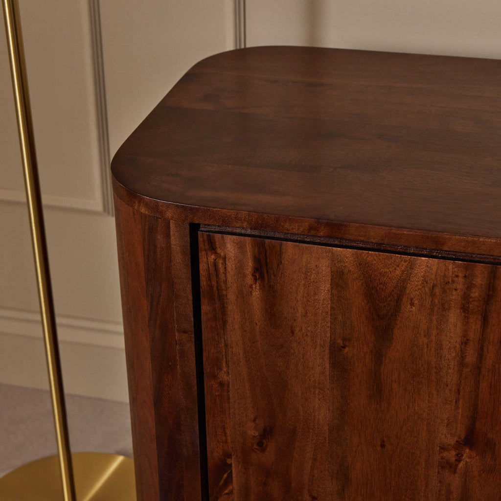 Avery Acacia Wood 3 Door Sideboard - Walnut - DUSK
