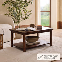 Avery Acacia Wood Coffee Table - Walnut - DUSK